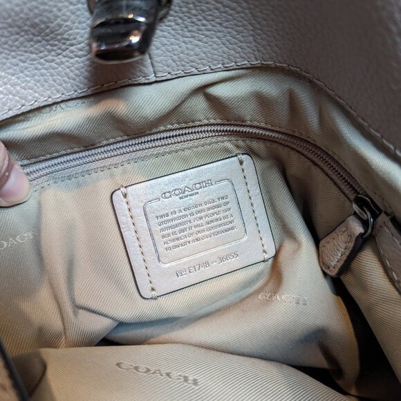 *Rare Color* Coach Stone Turn Lock Edie Shoulder Bag - Picture 5 of 13